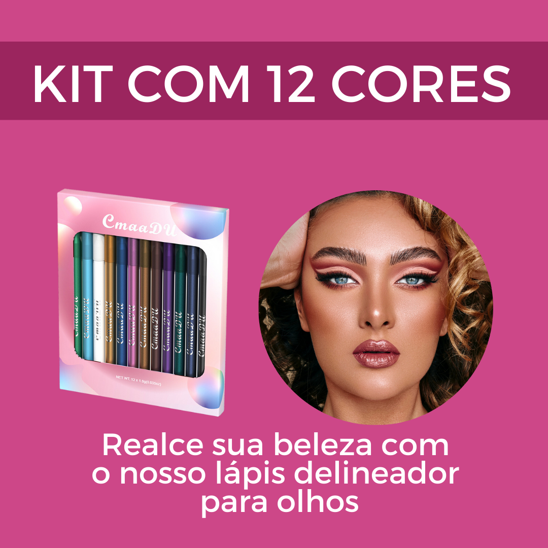 Delineador - Kit com 12 cores