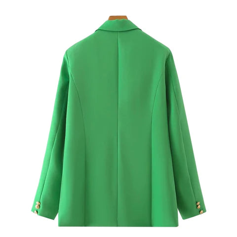 Blazer feminino verde costas