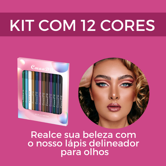 Delineador - Kit com 12 cores