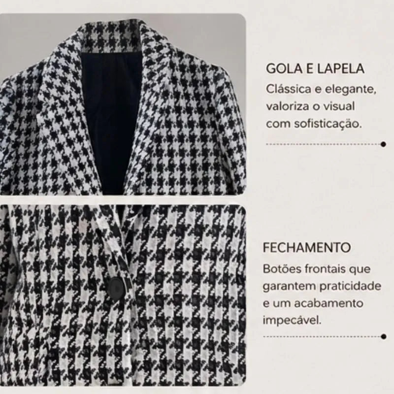 Blazer Tweed Feminino Paris Alongado Detalhes01