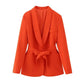 Blazer feminino alfaiataria laranja
