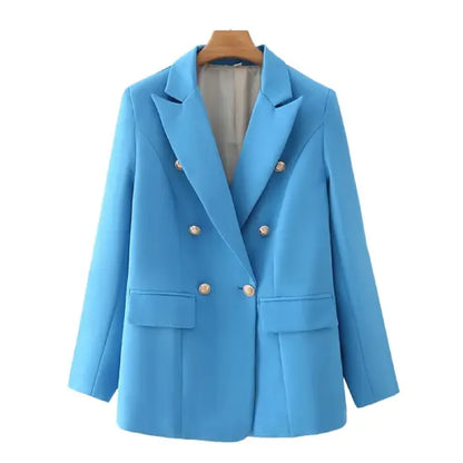 Blazer feminino azul claro