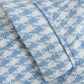 Blazer feminino xadrez azul claro detalhes bolso
