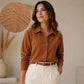 Camisa Cotele Feminina Caramelo