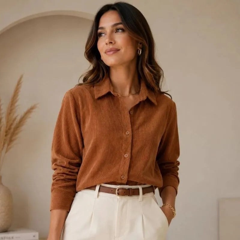 Camisa Feminina Cotelê