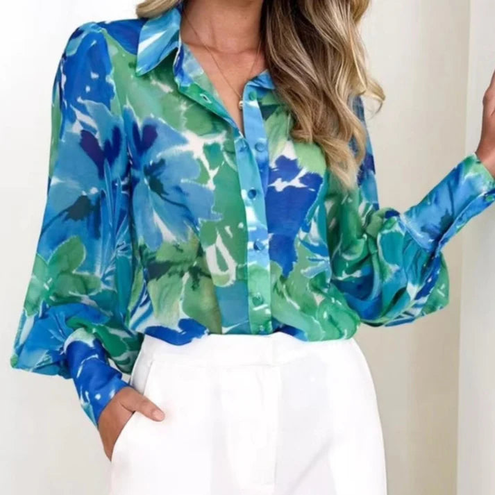 Camisa Feminina Botões Encapados
