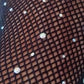 Detalhes da Meia Calça Arrastão com Strass 