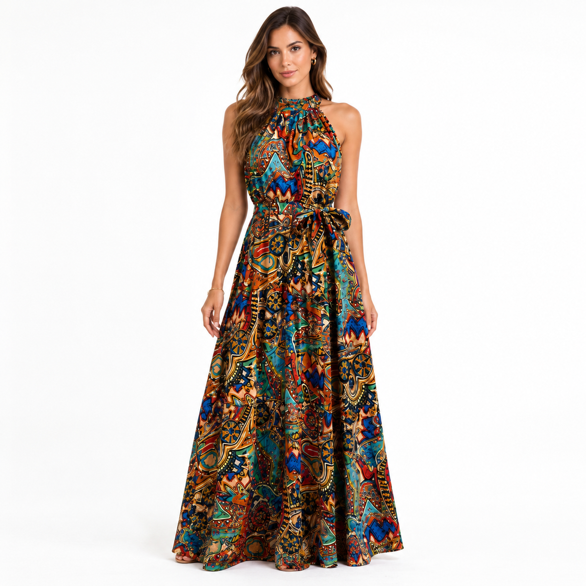 Long Printed Dress