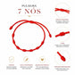 Pulseira 7 Nós Vermelha Detalhes