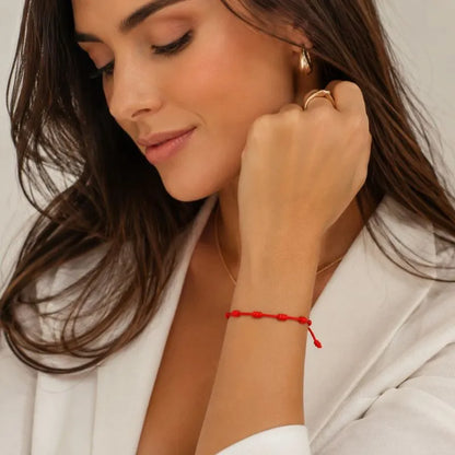 Pulseira 7 Nós Vermelha 
