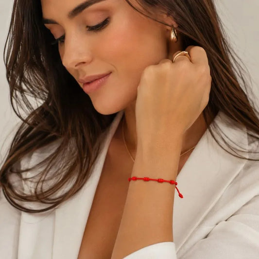 Pulseira 7 Nós Vermelha 