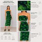 Vestido Tule Tomara que Caia Aurora Detalhes Verde e Preto