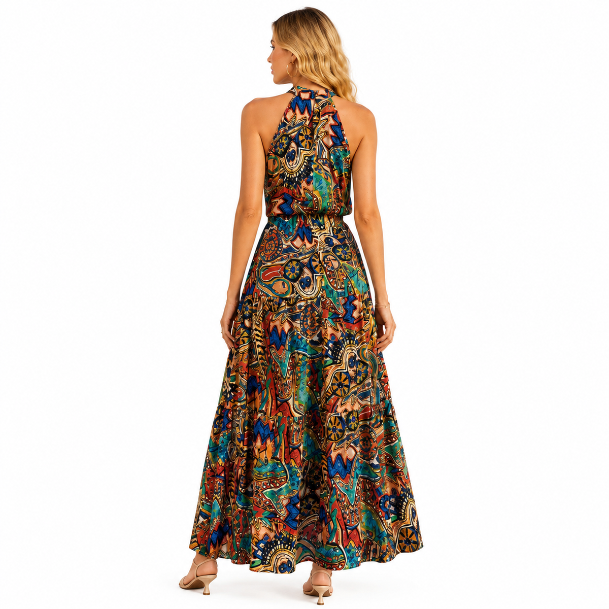Long Printed Dress