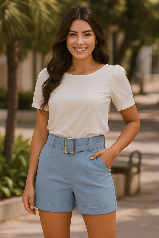 Shorts em Alfaiataria - Mila Costa Roupas